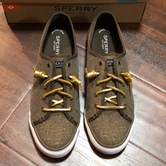 Sperry Slip-on Sneakers Seacoast Metallic Canvas - Picture 2 of 8